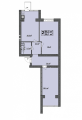 2-комнатная планировка квартиры в доме по адресу Франко Ивана улица №4