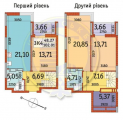 3-комнатная планировка квартиры в доме по адресу Отрадный проспект 93/2 (4)