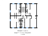 Поэтажная планировка квартир в доме по проекту 1-443-5