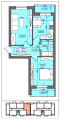 2-комнатная планировка квартиры в доме по адресу Гетьманская улица 47