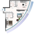1-комнатная планировка квартиры в доме по адресу Электриков улица 28 (2)