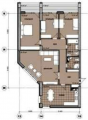 4-комнатная планировка квартиры в доме по адресу Победы проспект 55а