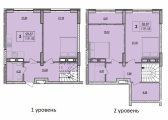 3-комнатная планировка квартиры в доме по адресу Харьковское шоссе №210