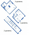 3-комнатная планировка квартиры в доме по адресу Набережно-Рыбальская улица 3