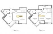 4-комнатная планировка квартиры в доме по адресу Озерный переулок дом 1