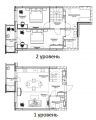 3-комнатная планировка квартиры в доме по адресу Бандеры Степана проспект 14б (2)