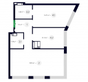 2-комнатная планировка квартиры в доме по адресу Васильковская улица 1 (103)