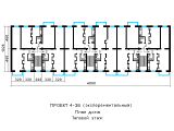 Поэтажная планировка квартир в доме по проекту 4-36