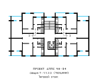 Поэтажная планировка квартир в доме по проекту АППС ЧН-94