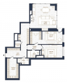 2-комнатная планировка квартиры в доме по адресу Большая Васильковская улица 91-93 (2)