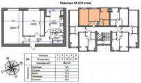 2-комнатная планировка квартиры в доме по адресу Европейская улица 5а