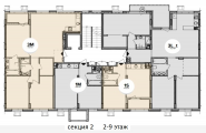 Поэтажная планировка квартир в доме по адресу Салютная улица 2б (12)