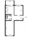 2-комнатная планировка квартиры в доме по адресу Стеценко улица 75 (10)