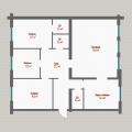 4-комнатная планировка квартиры в доме по адресу Дегтярная улица 5