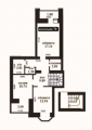 2-комнатная планировка квартиры в доме по адресу Университетская улица 2ф/4