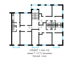 Поэтажная планировка квартир в доме по проекту 1-204-133