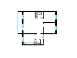 3-комнатная планировка квартиры в доме по проекту 2-60