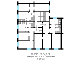 Поэтажная планировка квартир в доме по проекту 1-424-15