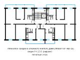 Поэтажная планировка квартир в доме по проекту 1-КГ-480-25