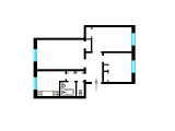 3-комнатная планировка квартиры в доме по проекту БК-3