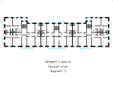Поэтажная планировка квартир в доме по проекту 1-204-6