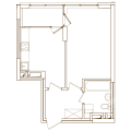 1-комнатная планировка квартиры в доме по адресу Правды / Выговского №6.3