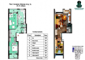 2-комнатная планировка квартиры в доме по адресу Светлая улица 3д к3