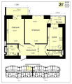 2-комнатная планировка квартиры в доме по адресу Метрологическая улица 21а