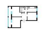 3-комнатная планировка квартиры в доме по проекту 1-207-4