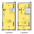 1-комнатная планировка квартиры в доме по адресу Харьковское шоссе №210