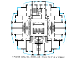 Поэтажная планировка квартир в доме по проекту 662/04-2006-АБ