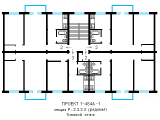 Поэтажная планировка квартир в доме по проекту 1-464А-1