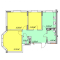 3-комнатная планировка квартиры в доме по адресу Максимовича Михаила улица (Трутенко Онуфрия улица) 3г (3)