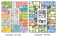 Поверхове планування квартир в будинку за адресою Причальна вулиця 11