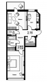 2-комнатная планировка квартиры в доме по адресу Набережно-Рыбальская улица 3