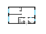 3-комнатная планировка квартиры в доме по проекту 1-60
