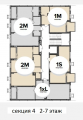 Поэтажная планировка квартир в доме по адресу Салютная улица 2б (29)
