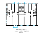 Поэтажная планировка квартир в доме по проекту 1-302-5