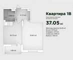 1-комнатная планировка квартиры в доме по адресу Банковская улица 23