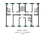 Поэтажная планировка квартир в доме по проекту 1-406-4
