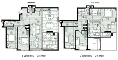 6-комнатная планировка квартиры в доме по адресу Дегтяревская улица 17-19