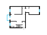 3-комнатная планировка квартиры в доме по проекту 1-443-5