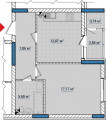 1-комнатная планировка квартиры в доме по адресу Канальная улица 8