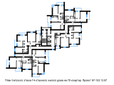 Поверхове планування квартир в будинку по проєкту 87-153.13.87