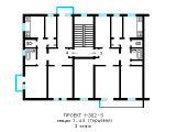 Поэтажная планировка квартир в доме по проекту 1-302-5