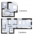 3-комнатная планировка квартиры в доме по адресу Юбилейный переулок 2-2