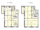 4-комнатная планировка квартиры в доме по адресу Бережанская улица 15 (10)