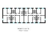 Поэтажная планировка квартир в доме по проекту 1-424-10