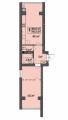 1-комнатная планировка квартиры в доме по адресу Франко Ивана улица №3