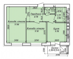2-комнатная планировка квартиры в доме по адресу Возрождения улица 2